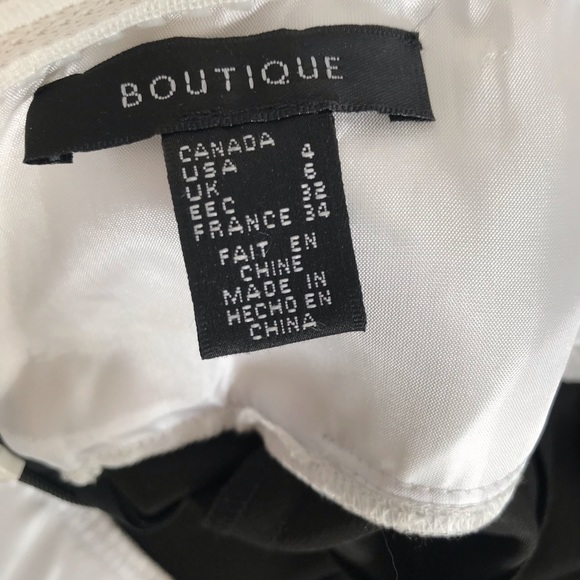 πHost Pickπ Strapless Bow Pearl Silk White Black Prom Dress Wedding Dress - Picture 11 of 16